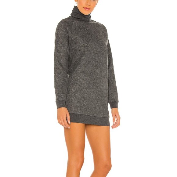 Lovers and Friends Turtleneck Sweatshirt Dress Charcoal Size Small Revolve - Picture 2 of 3